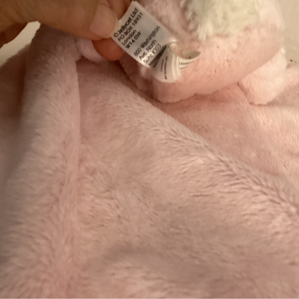 Jellycat bashfull bunny lovey blanket 13”x13” - Picture 7 of 8